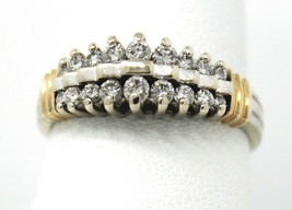 1/2 Ct Diamond Band Ring Real Solid 14 K White Gold 4.6 G Size 8.25 - £665.73 GBP