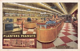 Planters P EAN Uts STORE-BROADWAY-NEW York CITY~1945 Advertising Postcard - £7.77 GBP