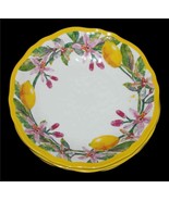 4 Large Tahari Colorful Lemon Floral Scalloped Borders 10&quot; Melamine Bowl... - $64.47 CAD