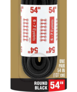 1 pair 54&quot; BLACK BOOTs LACES rOund Nylon CORD 5 6 7 eyelets KIWI OUTDOOR... - $23.79 CAD