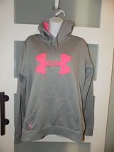 Under Armour Gray/Pink Breast Cancer Hoodie Sweatshirt Size L Women's - $20.70
