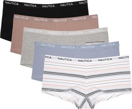 Nautica Women&#39;s Cotton Boyshort Underwear  NT4463 5PKA COTTON BOYSHORT P... - $23.00