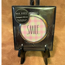 Rae Dunn Beauty Essentials, &#39;SMILE.&#39; Compact Mirror-NIP - £10.19 GBP