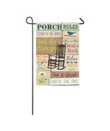 Meadow Creek Porch Rules Decorative Suede Garden Flag- 2 Sided,12.5&quot; x 18&quot; - $20.82 CAD