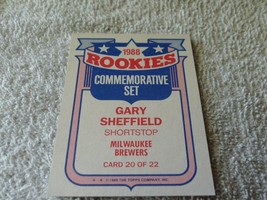 1988 Rookies 1989 Topps Gary Sheffield # 20 Gem Mint !! - £23.96 GBP
