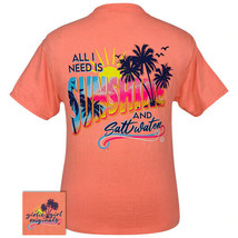 New GIRLIE GIRL T SHIRT ALL YOU NEEED IS SUNSHINE RETRO - $22.76+