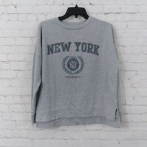 Colsie Sweatshirt Womens XS Gray New York University Crew Neck Pullover - £12.56 GBP