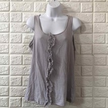 XXI ruffle button soft light tank top - $13.40