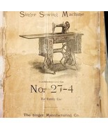 1880s Singer Sewing Machine 27-4 Original Manual Victorian Pages Binder ... - £80.31 GBP