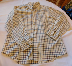 Jos A Bank Men&#39;s button up long sleeve Size L Tailored Fit Traveler&#39;s Collection - $39.59