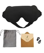 3D Contoured Sleep Mask Black Adjustable Headband 100% Light Blocking Tr... - $67.50 MXN