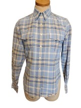 Rockies Western Shirt Womens Size Small Blue Plaid Long Sleeve Pearl Sna... - £17.32 GBP