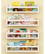 Set Of 4 Wall-Mounted Kid&#39;S Bookshelf - White Floating Nursery Book, Toy... - €38,80 EUR
