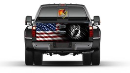 American Flag &amp; POW MIA Tailgate Wrap Vinyl Graphic Decal Sticker Truck - £52.31 GBP