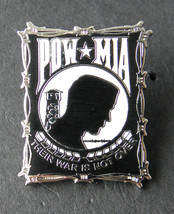 Pow Mia Their War Is Not Over Lapel Hat Pin Badge 1 Inch - £4.52 GBP