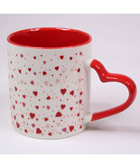 Bay Island Heart Pattern Stoneware Coffee Mug Tea Cup Heart Shaped Handl... - €8,27 EUR