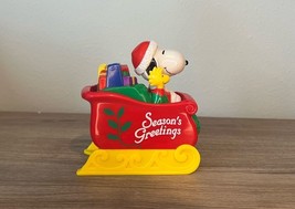 Snoopy And Woodstock Whitman&#39;s Candies Piggy/Coin Bank Holiday Seasons Greetings - £8.75 GBP