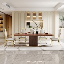 Gold Leg MDF Dining Table - Modern Design - $22,692.63 MXN