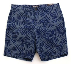 Michael Kors Blue Pattern Flat Front Cotton Casual Shorts Men&#39;s NWT - £59.80 GBP