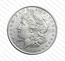 1884 CC Morgan Silver Dollar Commemorative COPY coin - £11.78 GBP