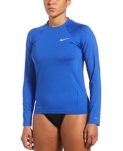 MSRP $52 Nike Swim Dri-Fit Long Sleeve Rash Guard Blue Size Medium NWOT - £25.91 GBP