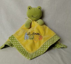 Carter’s Frog I Love Hugs Rattle Baby Blanky Security Blanket Lovey Soft Plush - $11.88