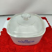 Vintage Corning Ware Blue Cornflower 3 Qt Casserole Dish A-3-B Glass Lid... - $24.98
