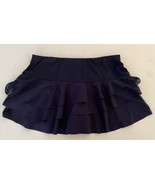Lucky In Love Womens Tiered Eyelet Navy Blue Pickleball Tennis Skort Ski... - $42.12 CAD