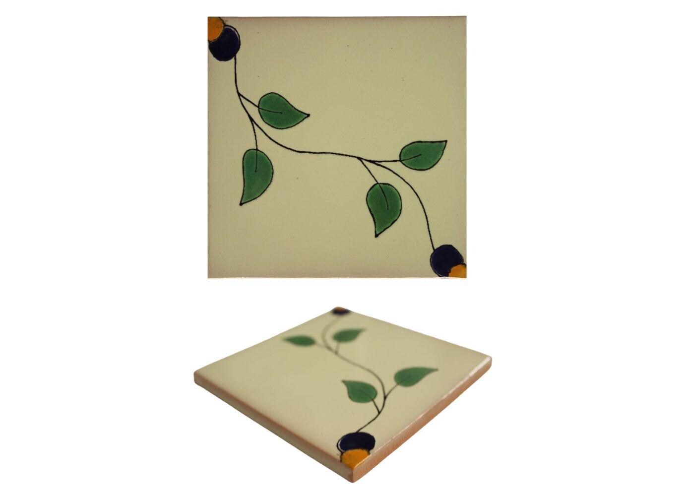 POOL TILES Mexican Talavera Ceramic Frost Proof Handcrafted Tiles - Flow... - $199.00