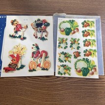 VTG 2 Meyercord Decorative Decal Sheet Veggies And Fruits People And Decor - £7.69 GBP