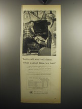 1957 Bell Telephone Ad - Let&#39;s call and tell them what a good time we had - £14.49 GBP