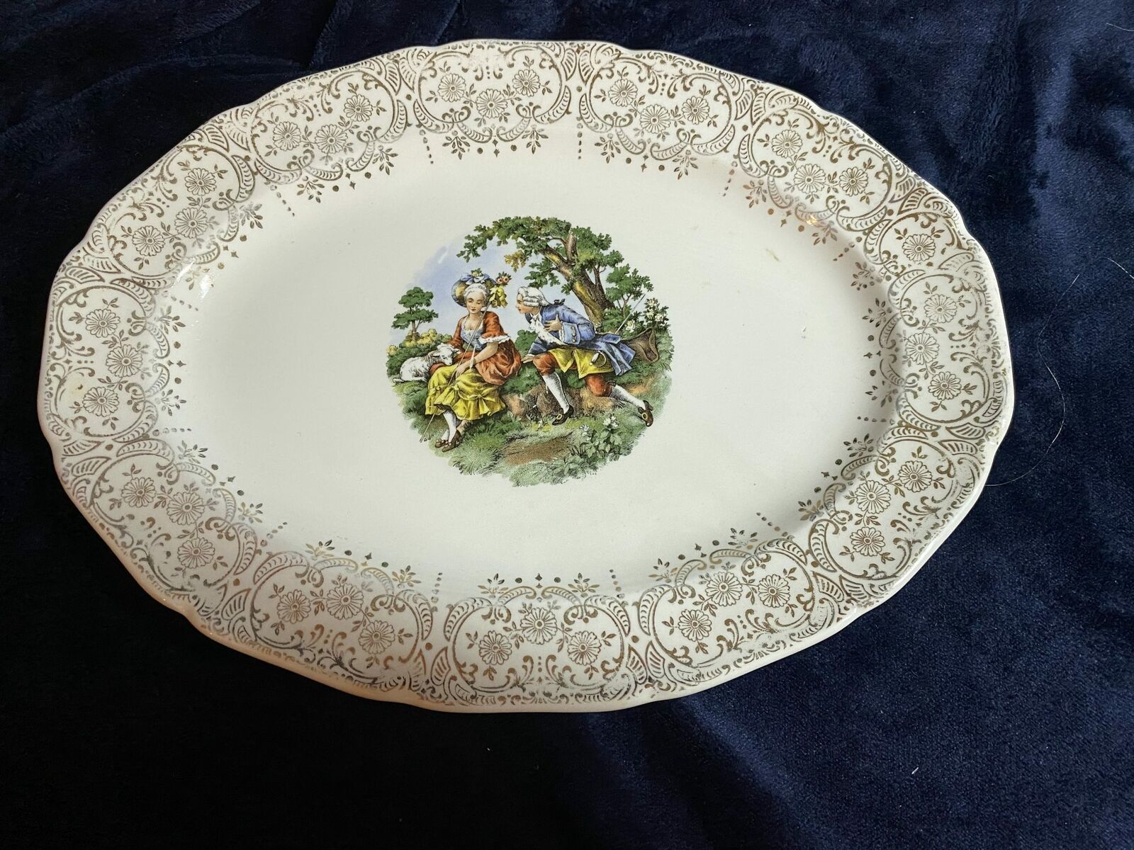 Primary image for Royal Queen First Quality Original Warranted 22kt Gold Serving Plate Vintage