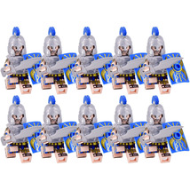 10pcs Roman Empire Roman Soldiers (Blue) Minifigure Building Blocks - $15.89