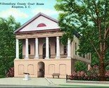Linen Postcard Curteich - Williamsburg County Court House Kingstree SC U... - $10.84