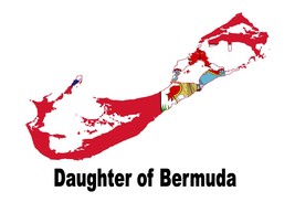 Daughter of Bermuda Bermudan Country Map Flag Poster High Quality Print - £5.51 GBP+