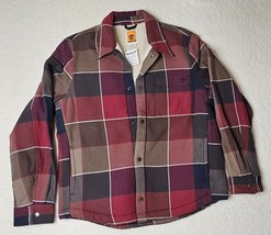 Timberland Men&#39;s Tartan Flannel Jacket with Sherpa Lining Medium New Wit... - $84.14