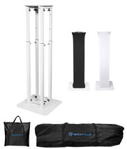Rockville RTP82W 8 ft. Adjustable White Totem Moving Head Light Stand+Scrim+Bag - £330.45 GBP
