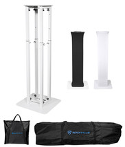 Rockville RTP82W 8 ft. Adjustable White Totem Moving Head Light Stand+Scrim+Bag - £334.13 GBP