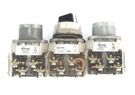 Lot Of 3 Allen Bradley 800T-H2 Selector Switch Ser. T W/ 800T-XA Ser. D - £83.69 GBP