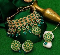 Trendy Women's Alloy Gold Plated Jewellery Set kundan jewelry set - £19.40 GBP