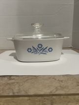 Vintage Blue Cornflower Corning Ware 1 1/2 Qt Casserole Dish P-1 1/2-B w... - $19.80