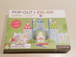 Petitcollage Pop-Out+Color Castle w/ Stickers &amp; Pencils (NEW) - £7.78 GBP
