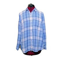 Old Navy The Classic Shirt Plaid Women Button Up Size Large Pocket Pleated - £17.67 GBP