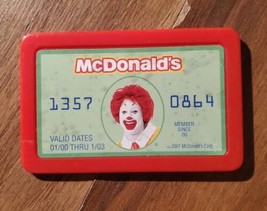 Vintage McDonald&#39;s Red Credit Card Cash Register Toy Pretend Play 2001 - £8.95 GBP