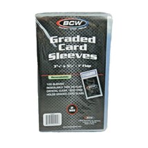 BCW Resealable Graded Card Sleeves Bags Sports Cards PSA BGS Slab (100) Per Pack - £5.96 GBP