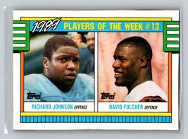 Richard Johnson / David Fulcher #M 1990 Topps Box Bottom Card - $8.99