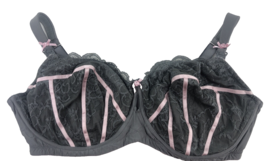 Cake Lingerie Maternity Nursing Bra 40I Gray Pink Women&#39;s Lace Fashion B... - $19.00