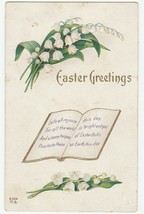 Vintage Postcard Easter Bible Lily of the Valley Embossed 1921 - £5.43 GBP