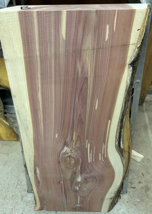 NATURAL EDGE KILN DRIED THICK EASTERN RED CEDAR SLAB LUMBER 32&quot; X 15&quot; X ... - £76.49 GBP