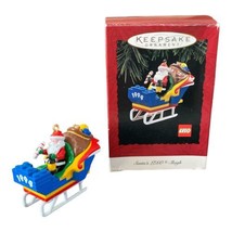 Vintage 1994 Hallmark Keepsake Christmas Ornament Santa&#39;s Lego Sleigh - £8.58 GBP